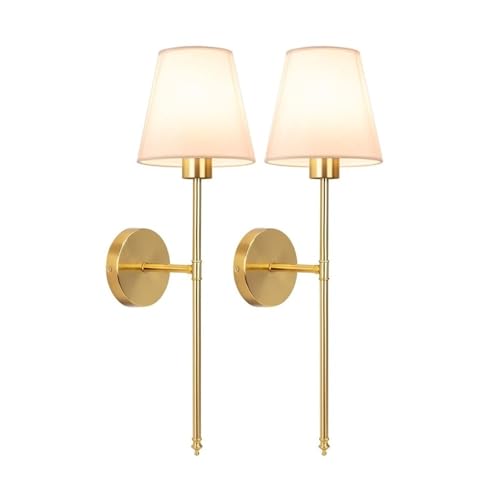 birene Wandleuchte 2er-Pack Wandleuchten, dimmbare Wandleuchten for den Innenbereich mit 3 Farbtemperaturen(Gold) von birene