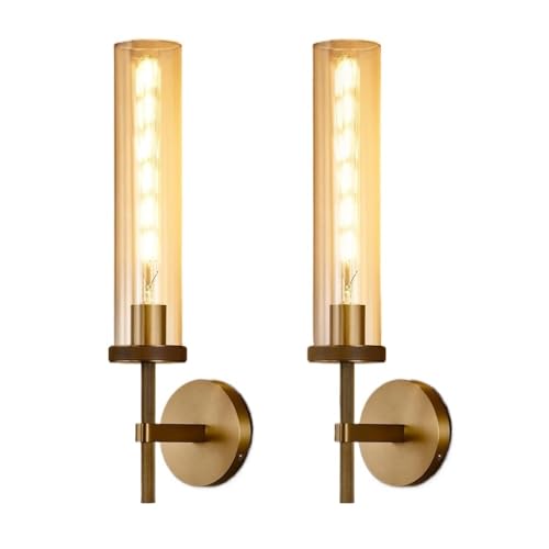 birene Wandleuchte Vintage Messing Wandleuchten 2er Set, for Badezimmer Eitelkeit, Schlafzimmer von birene