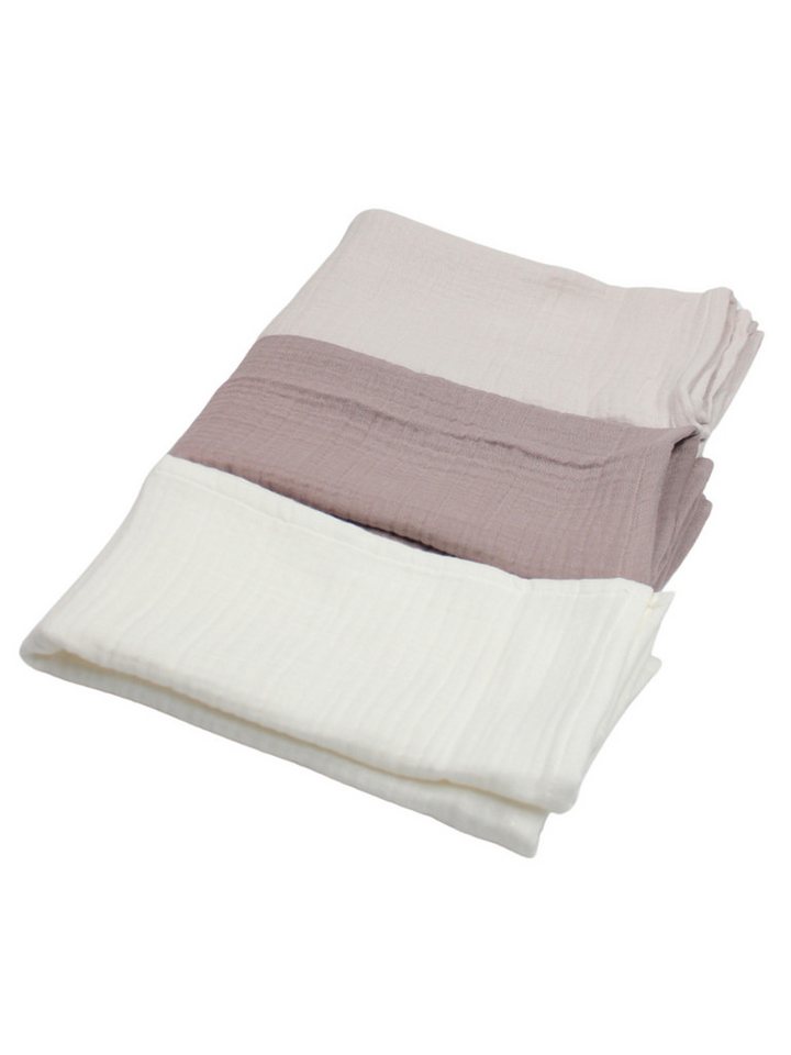 Babydecke Babydecke Musselin Tuch im 3-er Set 4 lagig 60x60 Weich & Atmungsaktiv, bistyle, GOTS zertifiziert, 100% Bio-Baumwolle, Junge & Mädchen von bistyle