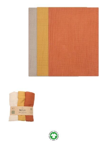 bistyle Musselin Baby-Decke -3er Pack - extra dicker 4-lagiger - 60x60cm - zertifiziert – Bio Baumwolle bistyle Musselin Baby-Decke -3er Pack - extra dicker 4-lagiger - 60x60cm - zertifiziert – Bio Baumwolle von bistyle
