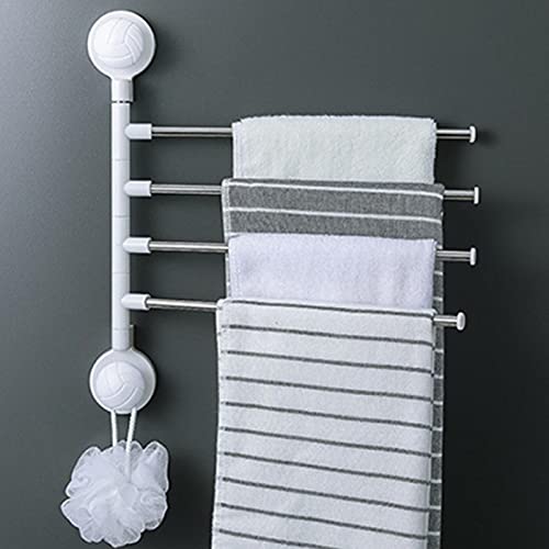 biteatey 180°Drehung Edelstahl Handtuchhalter Handtuchhaken Bad Handtuchhalter mit 3/4 Armen ohne Bohren von biteatey