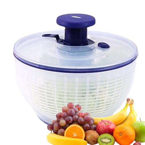 biteatey Fruchtreiniger-Spinner | Obstreinigungs-Waschtrockner-Schüssel - Push-Typ-Obstreinigung mit Obstwaschschüssel für Obst und Gemüse von biteatey