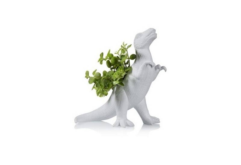 bitten Blumentopf Plantosaurus Rex Dino Blumentopf aus Porzellan von bitten