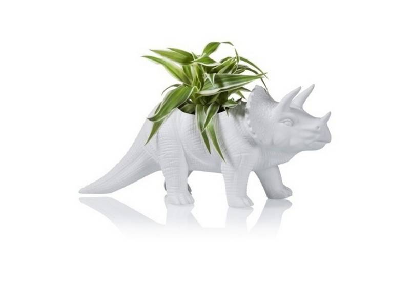 bitten Blumentopf Tricerapot Dino Blumentopf aus Porzellan von bitten