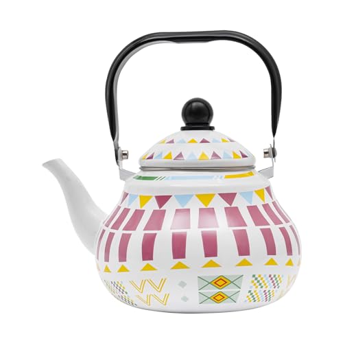 2.5L Wasserkessel Teekessel Emaille Effiziente Heizung Teekanne Teekessel Tee Kaffeekanne Weiß Pink Küchen Büros Picknicks von biusgiyeny