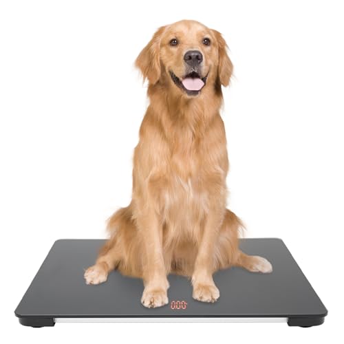 Digital pet Scale for Dogs Digitale Tierwaage bis 100 kg Animal Scale Platform Bodenwaage Kleintierwaage Hundewaage 3 Weighing Modes KG/LB/OZ von biusgiyeny