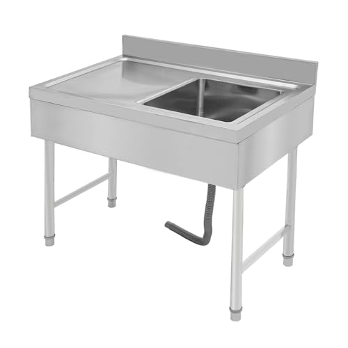 Edelstahl Spültisch 1 Becken Multifunktionswaschtisch Küchenspüle Einzelspüle Mobiles Campingküche,100 * 50 * 80cm Edelstahl Spültisch 1 Becken Multifunktionswaschtisch Küchenspüle Einzelspüle Mobiles Campingküche,100 * 50 * 80cm von biusgiyeny