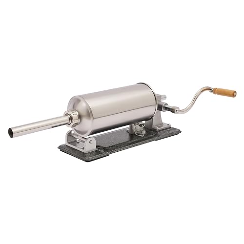 Wurstfüllmaschine aus Edelstahl Manuell Wurstfüller Wurstpresse Wurstfüllmaschine Wurstspritze Wurstpresse 4L horizontale Fleischfüllung von biusgiyeny