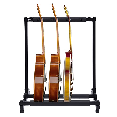 3-Fach Gitarrenständer Faltbar Multistand Gitarrenstativ Gitarren Display Stand Gitarrenhalterung Mehrfach Guitar Stand für E-Gitarre Bassgitarre Universal 3-Fach Gitarrenständer Faltbar Multistand Gitarrenstativ Gitarren Display Stand Gitarrenhalterung Mehrfach Guitar Stand für E-Gitarre Bassgitarre Universal von biusgiyeny