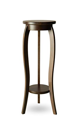 Blumenhocker Blumenständer Blumentisch aus massives Buchenholz (Dunkel Braun, 28x75) von bixard