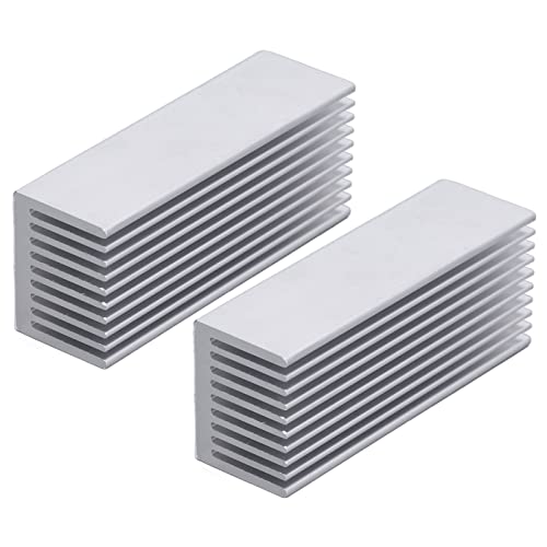 Kühlrippen, Aluminium-Kühlkörper korrosionsbeständig 100x40x30mm Kompakte Größe für Power Board für elektronischen Chip(Ohne Kleber) von bizofft