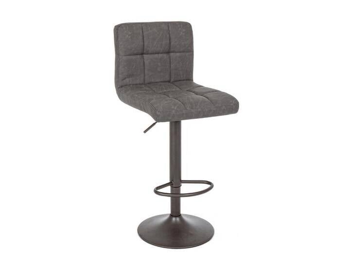 Bizzotto Barhocker Greyson 2er-Set aus Kunstleder, Dunkelgrau, Der Barhocker ist höhenverstellbar, grau, Dunkelgrau, Grau von bizzotto