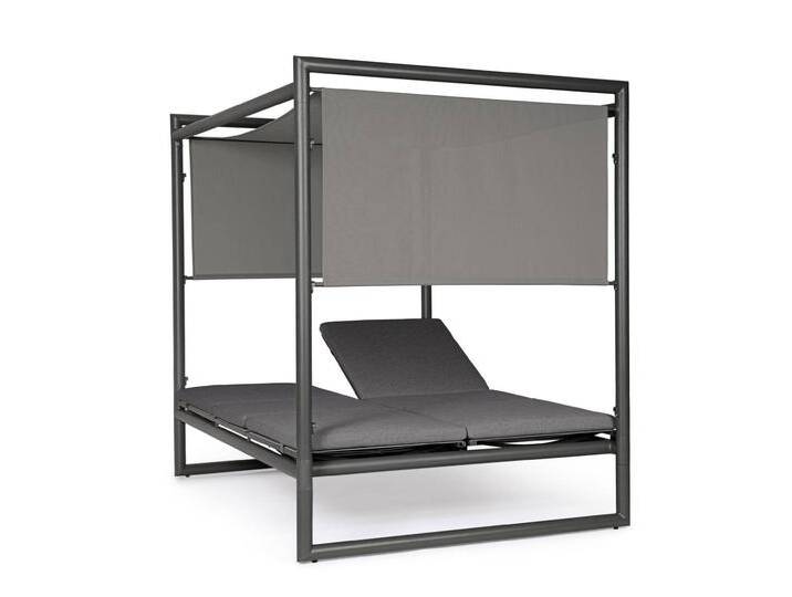 Bizzotto Daybed Konnor aus Aluminium, Anthrazit, grau von bizzotto