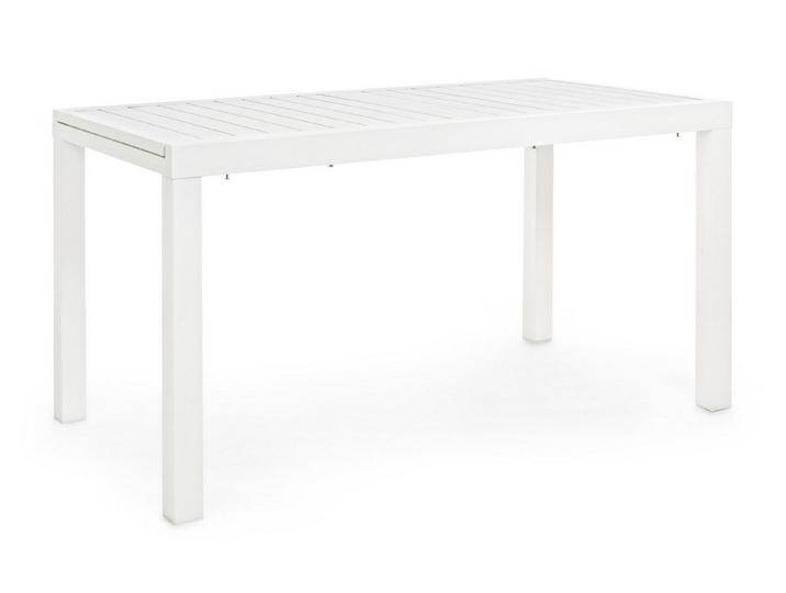 Bizzotto Esstisch Hilde aus Aluminium, 140-210x77 cm, Weiß, Geeignet für 6-8 Personen, weiß, Weiß, Weiß von bizzotto
