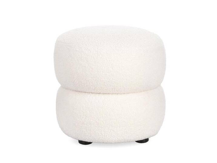 Bizzotto Hocker Gabby aus Boucle-Stoff, Weiß, weiß, Weiß, Weiß Bizzotto Hocker Gabby aus Boucle-Stoff, Weiß, weiß, Weiß, Weiß von bizzotto