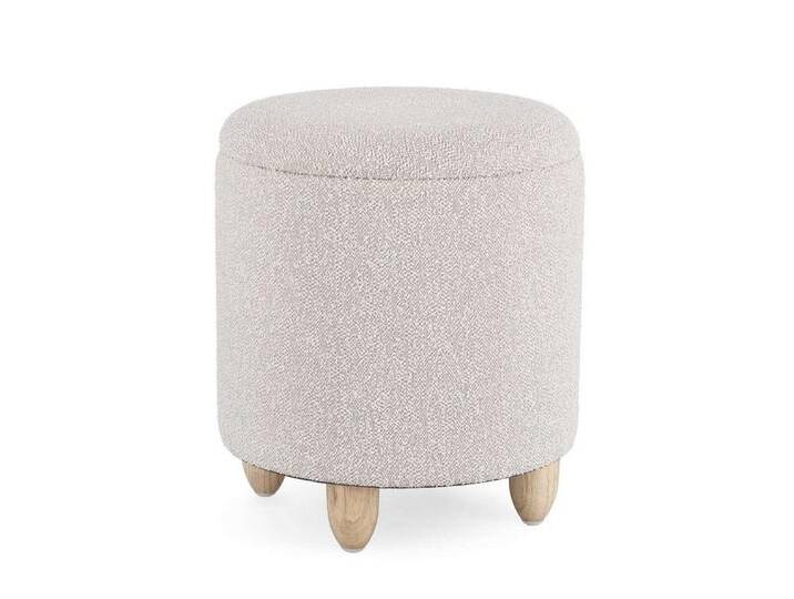 Bizzotto Hocker Zena aus Stoff, Hellgrau, grau, Hellgrau, Hellgrau Bizzotto Hocker Zena aus Stoff, Hellgrau, grau, Hellgrau, Hellgrau von bizzotto