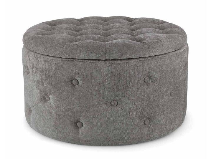 Bizzotto Pouf Ernestine aus Stoff, Grau, Innenraum mit Taschen für Schuhe, grau, Grau, Grau Bizzotto Pouf Ernestine aus Stoff, Grau, Innenraum mit Taschen für Schuhe, grau, Grau, Grau von bizzotto