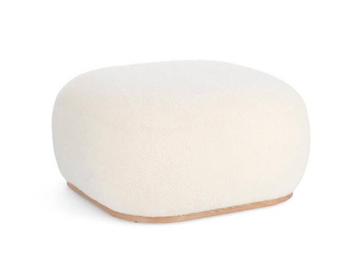 Bizzotto Pouf Mariana aus Boucle-Stoff, weiß Bizzotto Pouf Mariana aus Boucle-Stoff, weiß von bizzotto