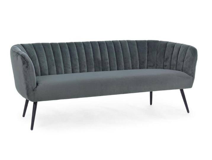 Bizzotto Sofa 3-Sitzer Sofa Avril in Samt-Optik, Grau, grau, Grau, Grau Bizzotto Sofa 3-Sitzer Sofa Avril in Samt-Optik, Grau, grau, Grau, Grau von bizzotto