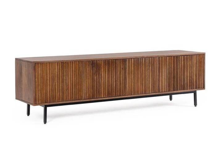 Bizzotto TV-Board TV Board Tadita aus Mangoholz, 170 cm, Push-to-Open-System, Mit Stellschrauben, braun von bizzotto