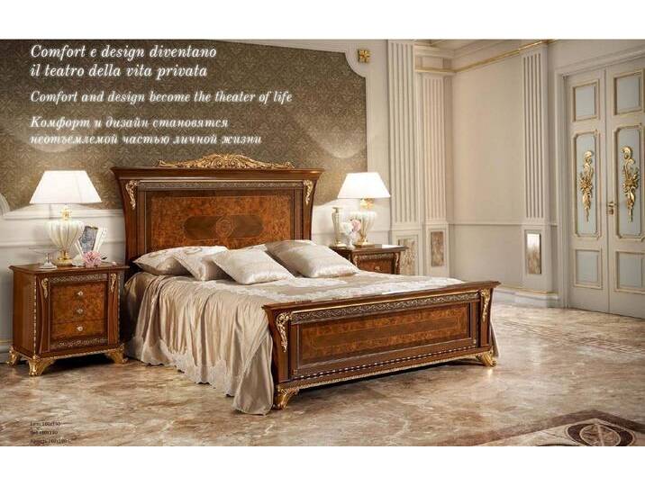 JVmoebel Holzbett Massivholz Doppelbett Bizzotto Designbetten Möbel Neu, Made in Europa, braun von bizzotto