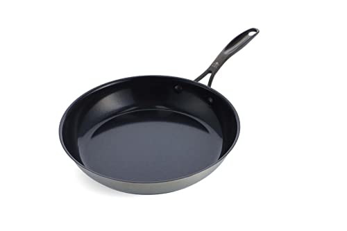 BK Ceramic Black Bratpfanne (28 cm), Edelstahl, gesunde keramische Antihaftbeschichtung, PFAS-frei, spülmaschinengeeignet, backofenfest, induktionsgeeignet, Schwarz von BK