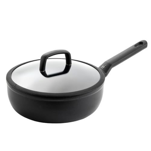 BK Easy Ceramic Keramische Antihaft-Schmortopfpfanne 24 cm/3,4 l mit Deckel, PFAS-frei, Induktion, Backofenfest bis 160˚C, Bleiben-Cool-Griff, Spülmaschinenfest, Schwarz von BK