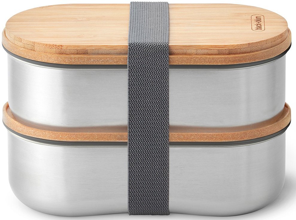 black+blum Lunchbox Bentobox, Edelstahl, (Set, 2-tlg), 2x500 ml von black+blum