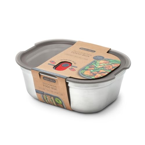 BLACK + BLUM Multifunktions Lunchbox Edelstahl 1,2L | 100% auslaufsichere Meal Prep Boxen mit Vakuumverschluss | Edelstahl Brotdose gefrier-, mikrowellen- & backofenfest | BPA frei BLACK + BLUM Multifunktions Lunchbox Edelstahl 1,2L | 100% auslaufsichere Meal Prep Boxen mit Vakuumverschluss | Edelstahl Brotdose gefrier-, mikrowellen- & backofenfest | BPA frei von BLACK + BLUM