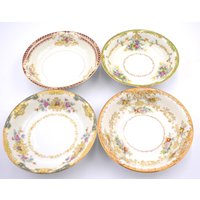 Vintage Dessert Schalen, Obst Saucen Schalen Mismatched China Vintage Dessert Schalen, Obst Saucen Schalen Mismatched China von blackbirdantiek