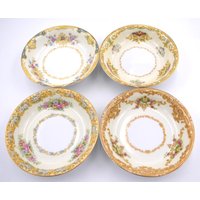Vintage Dessert Schalen, Obst Saucen Schalen Mismatched China Vintage Dessert Schalen, Obst Saucen Schalen Mismatched China von blackbirdantiek