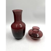 2Er Set Lilane Glasvasen 2Er Set Lilane Glasvasen von blackpeacockvintage