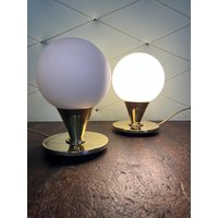 2Er-Set Space-Age Kugelleuchte von blackpeacockvintage