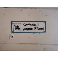 Originales Metallschild Kofferkuli von blackpeacockvintage