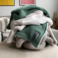 Kuscheldecke Seegrün "strick" 150 X 210 cm I Sofadecke Wohndecke | Geschenk Einrichtung Interieur von blanketino