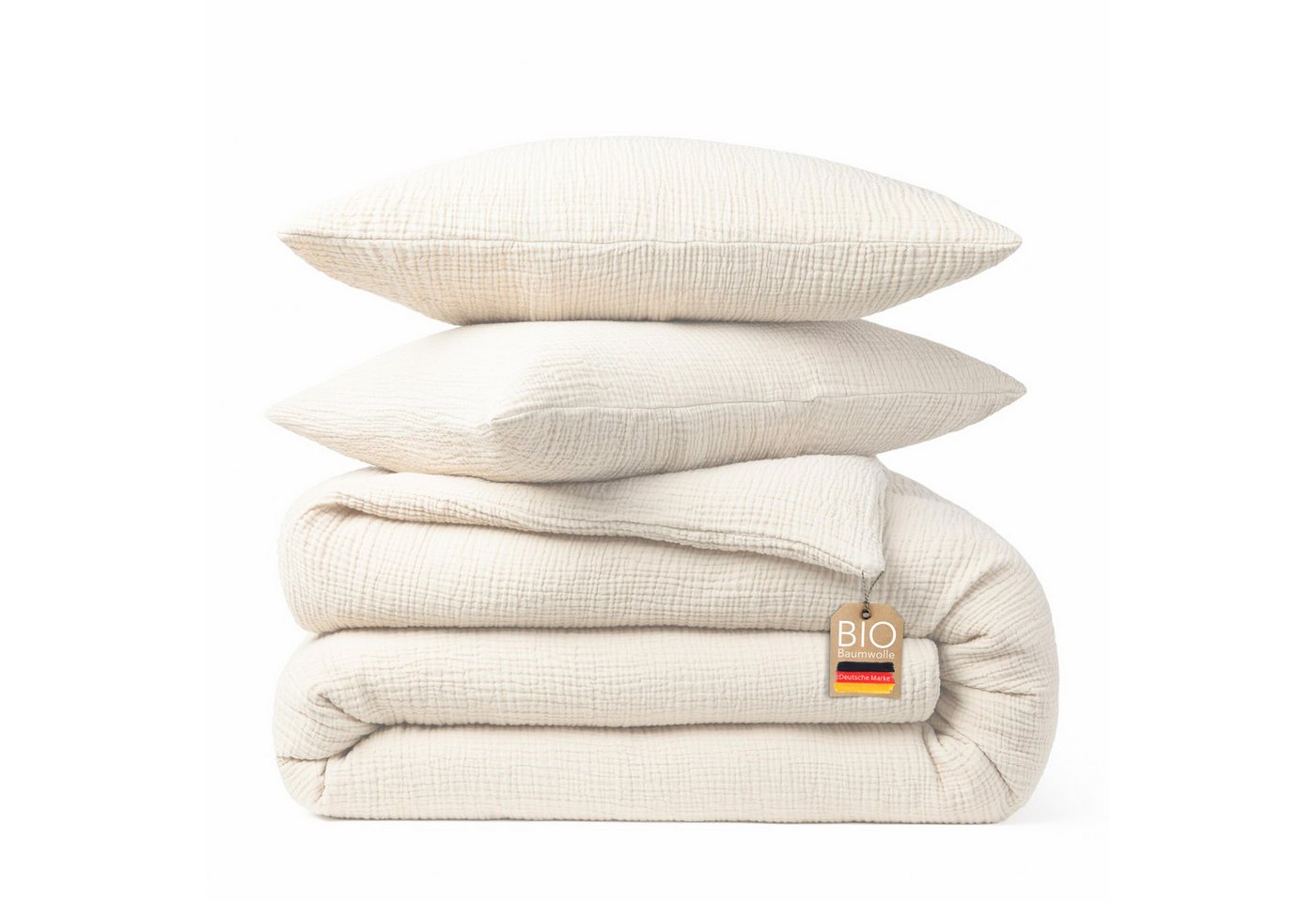 blanketino Bettwäsche Bettbezug Set aus 100% Musselin Bio-Baumwolle, atmungsaktiver Kissenbezug & Deckenbezug, Musselin, Made in Germany blanketino Bettwäsche Bettbezug Set aus 100% Musselin Bio-Baumwolle, atmungsaktiver Kissenbezug & Deckenbezug, Musselin, Made in Germany von blanketino