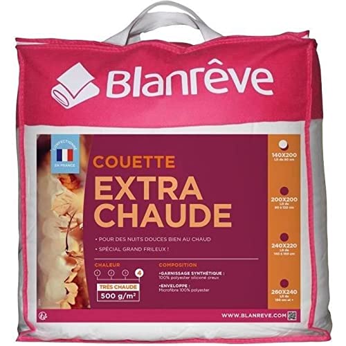 BLANREVE Extra warme Mikrofaser-Bettdecke - 140 x 200 cm - Wei� von blanrêve