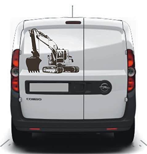 blattwerk-design Bagger 936 - Autoaufkleber: Grabemaschine, Trax (Schwarz, 450 mm x 380 mm) von blattwerk-design