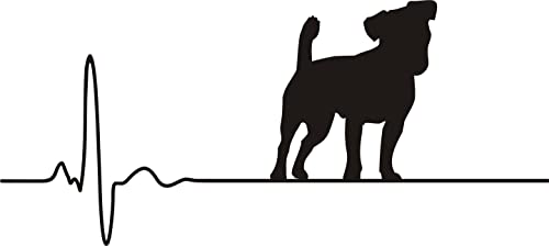 Autoaufkleber: 'Jack_Russel_Terrier' - Hundeaufkleber, Aufkleber (Silber - 300 mm x 140 mm) von blattwerk-design