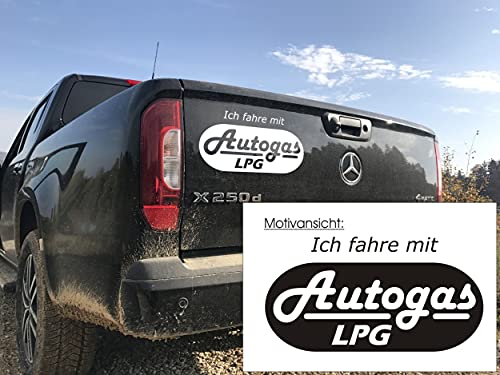 Autoaufkleber: LPG – Ich fahre mit Autogas (Schwarz - 450 mm x 240 mm) von blattwerk-design