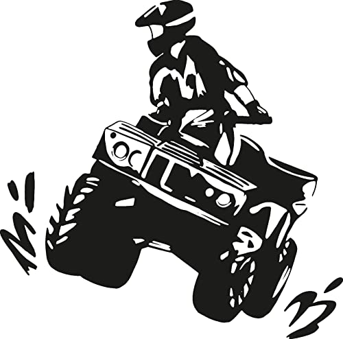 Autoaufkleber: 'Quad - Quadfahrer'' (Schwarz - 455 mm x 450 mm) von blattwerk-design
