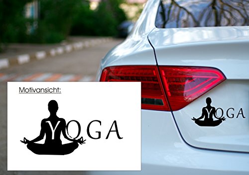 KFZ Aufkleber - 'YOGA'// Autoaufkleber; Farben- und Größenwahl (Weiß - 450 mm x 240 mm) von blattwerk-design