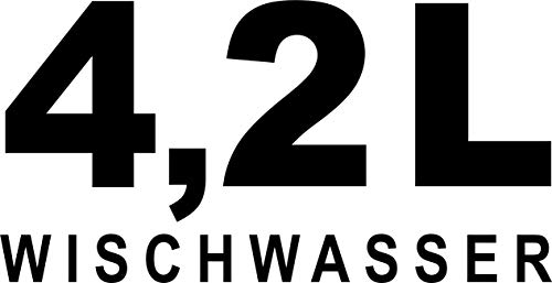 KFZ Aufkleber: '4,2l Wischwasser' Spruch, Spaß, Humor, Tuning, Autoaufkleber (Silber - 200 mm x 100 mm) von blattwerk-design