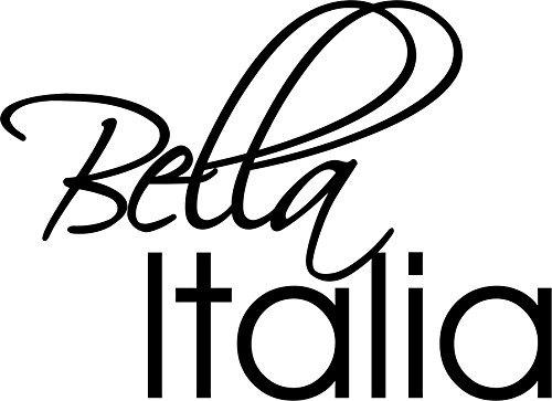 KFZ Aufkleber: 'Bella Italia' – Italien, Spruch, (Weiß - 450 mm x 330 mm) von blattwerk-design