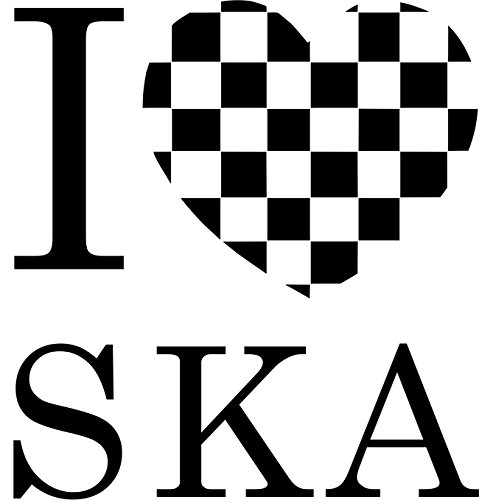 Wandtattoo: 'I Love SKA' Musik, Music // Farb- und Größenwahl (Schwarz - 630 mm x 600 mm) von blattwerk-design