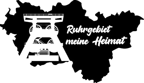 Wandtattoo: 'Ruhrgebiet' – Der Pott //Farbe und Größe (Schwarz - 775 mm x 450 mm) von blattwerk-design