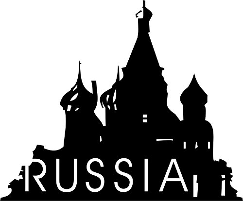 Wandtattoo: Russia, Moskau, Basilius-Kathedrale, Russland, Kreml, Russia, Москва, Россия//Farb- und Größenwahl (Dunkelrot - 730 mm x 600 mm) von blattwerk-design