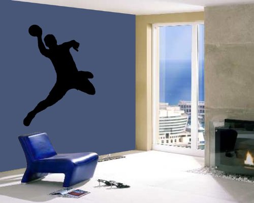 blattwerk-design Handballer Handballspieler M070 Schwarz von blattwerk-design