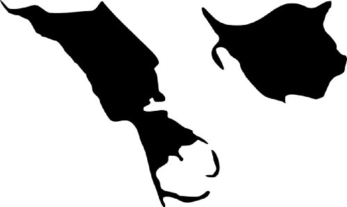 blattwerk-design Insel,Inseln, KFZ-Aufkleber, Helgoland M090 Silber von blattwerk-design