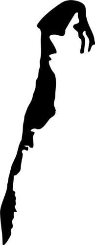 blattwerk-design Insel,Inseln, KFZ-Aufkleber, Hiddensee M090 Silber von blattwerk-design